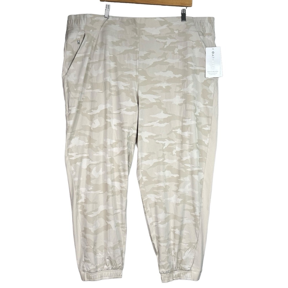 Athleta Brooklyn Camo Jogger Pants Women 26 Plus Size Pull On NWT